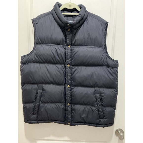 Lands End Vest XL (46-48) Men’s Black Down Puffer Vest Pockets - Picture 1 of 8